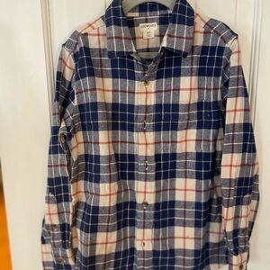 Boys JCrew Long Sleeve Flannel Button Down Size 6-7